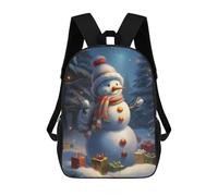sinyumoney Mochilas Infantiles Impresas En 3D Cute Snowman Christmas Mochila Escolar Infantil Linda Mochila Informal Para Exteriores Para Niños Estudiantes De Secundaria 17inch