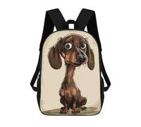 sinyumoney Mochilas Infantiles Impresas En 3D Dachshund Caricature Mochila Escolar Infantil Linda Mochila Informal Para Exteriores Para Niños Estudiantes De Secundaria 17inch