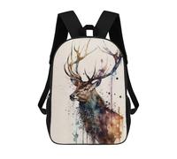 sinyumoney Mochilas Infantiles Impresas En 3D Deer Watercolor Mochilas Escolares Para Niños Y Niñas Mochilas De Viaje Bolsas Para Libros Para La Escuela O Viajes 17inch