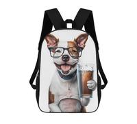 sinyumoney Mochilas Infantiles Impresas En 3D Dog And A Glass of Beer Mochila Escolar Infantil Linda Mochila Informal Para Exteriores Para Niños Estudiantes De Secundaria 17inch