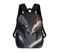 sinyumoney Mochilas Infantiles Impresas En 3D Dragon Duel Black Vs White Mochilas Escolares Para Niños Y Niñas Mochilas De Viaje Bolsas Para Libros Para La Escuela O Viajes 17inch