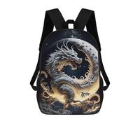 sinyumoney Mochilas Infantiles Impresas En 3D Dragon Moon Fantasy Art Mochilas Escolares Para Niños Y Niñas Mochilas De Viaje Bolsas Para Libros Para La Escuela O Viajes 17inch