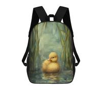 sinyumoney Mochilas Infantiles Impresas En 3D Duckling in Pond Mochilas Para Libros Para Niños Y Niñas Mochila Escolar Infantil Con Bolsillos Grandes Para Niños 17inch