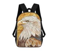 sinyumoney Mochilas Infantiles Impresas En 3D Eagle Animal Gold Mochila Escolar Infantil Linda Mochila Informal Para Exteriores Para Niños Estudiantes De Secundaria 17inch