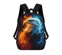 sinyumoney Mochilas Infantiles Impresas En 3D Eagle Fire & Ice Art Print Mochilas Mochilas De Moda Casual Mochila De Día Bonitas Bolsas De Viaje Mochila Casual Para Exteriores Para Niño Y Niña