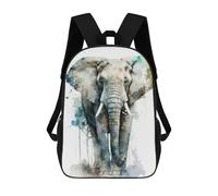 sinyumoney Mochilas Infantiles Impresas En 3D Elephant Watercolor Mochila Escolar Infantil Linda Mochila Informal Para Exteriores Para Niños Estudiantes De Secundaria 17inch