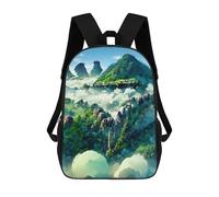 sinyumoney Mochilas Infantiles Impresas En 3D Enchanted Forest Above The Clouds Mochilas Escolares Para Niños Y Niñas Mochilas De Viaje Bolsas Para Libros Para La Escuela O Viajes 17inch