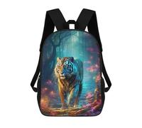 sinyumoney Mochilas Infantiles Impresas En 3D Enchanted Forest Tiger Mochilas Para Libros Para Niños Y Niñas Mochila Escolar Infantil Con Bolsillos Grandes Para Niños 17inch