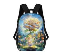 sinyumoney Mochilas Infantiles Impresas En 3D Enchanted Rose Fantasy Scene Mochilas Para Libros Para Niños Y Niñas Mochila Escolar Infantil Con Bolsillos Grandes Para Niños 17inch