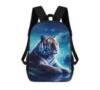 sinyumoney Mochilas Infantiles Impresas En 3D Enchanted Tiger Night Scene -1 Mochilas Escolares Para Niños Y Niñas Mochilas De Viaje Bolsas Para Libros Para La Escuela O Viajes 17inch