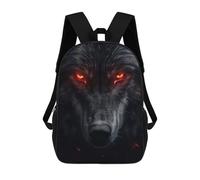 sinyumoney Mochilas Infantiles Impresas En 3D Evil Black Wolf Portrait Mochilas Escolares Para Niños Y Niñas Mochilas De Viaje Bolsas Para Libros Para La Escuela O Viajes 17inch