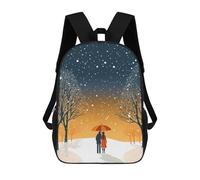 sinyumoney Mochilas Infantiles Impresas En 3D Falling Love Snow Mochila Escolar Infantil Linda Mochila Informal Para Exteriores Para Niños Estudiantes De Secundaria 17inch