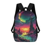 sinyumoney Mochilas Infantiles Impresas En 3D Fantasy Alien Planet Landscape -1 Mochilas Mochilas De Moda Casual Mochila De Día Bonitas Bolsas De Viaje Mochila Casual Para Exteriores Para Niño Y Niña