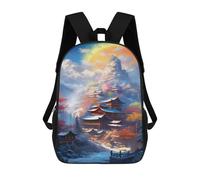 sinyumoney Mochilas Infantiles Impresas En 3D Fantasy Asian Temple Landscape Mochilas Mochilas De Moda Casual Mochila De Día Bonitas Bolsas De Viaje Mochila Casual Para Exteriores Para Niño Y Niña