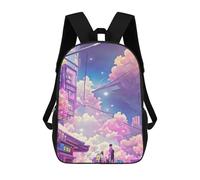 sinyumoney Mochilas Infantiles Impresas En 3D Fantasy Cloud Cityscape Mochila Escolar Infantil Linda Mochila Informal Para Exteriores Para Niños Estudiantes De Secundaria 17inch