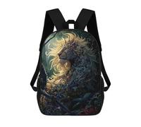 sinyumoney Mochilas Infantiles Impresas En 3D Fantasy Leopard Creature in Forest Mochilas Para Libros Para Niños Y Niñas Mochila Escolar Infantil Con Bolsillos Grandes Para Niños 17inch