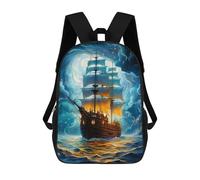 sinyumoney Mochilas Infantiles Impresas En 3D Fantasy Ship Mochila Escolar Infantil Linda Mochila Informal Para Exteriores Para Niños Estudiantes De Secundaria 17inch