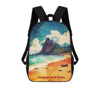 sinyumoney Mochilas Infantiles Impresas En 3D Fernando De Noronha Art Mochilas Para Libros Para Niños Y Niñas Mochila Escolar Infantil Con Bolsillos Grandes Para Niños 17inch