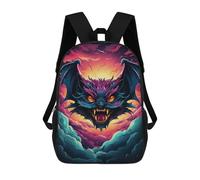 sinyumoney Mochilas Infantiles Impresas En 3D Fiery Demon Bat Artwork -1 Mochilas Mochilas De Moda Casual Mochila De Día Bonitas Bolsas De Viaje Mochila Casual Para Exteriores Para Niño Y Niña