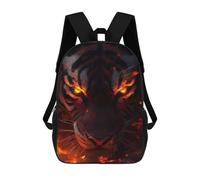 sinyumoney Mochilas Infantiles Impresas En 3D Fiery Tiger Gaze Mochila Escolar Infantil Linda Mochila Informal Para Exteriores Para Niños Estudiantes De Secundaria 17inch