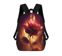 sinyumoney Mochilas Infantiles Impresas En 3D Flaming Rose Artwork-2 Mochila Escolar Infantil Linda Mochila Informal Para Exteriores Para Niños Estudiantes De Secundaria 17inch