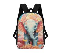 sinyumoney Mochilas Infantiles Impresas En 3D Floral Elephant Fantasy Art Print Mochilas Mochilas De Moda Casual Mochila De Día Bonitas Bolsas De Viaje Mochila Casual Para Exteriores Para Niño Y Niña
