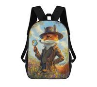 sinyumoney Mochilas Infantiles Impresas En 3D Fox Detective Mochilas Para Libros Para Niños Y Niñas Mochila Escolar Infantil Con Bolsillos Grandes Para Niños 17inch