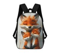 sinyumoney Mochilas Infantiles Impresas En 3D Fox Family Hug Mochilas Para Libros Para Niños Y Niñas Mochila Escolar Infantil Con Bolsillos Grandes Para Niños 17inch