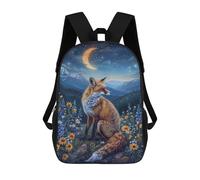 sinyumoney Mochilas Infantiles Impresas En 3D Fox in Starry Night Landscape Mochilas Mochilas De Moda Casual Mochila De Día Bonitas Bolsas De Viaje Mochila Casual Para Exteriores Para Niño Y Niña