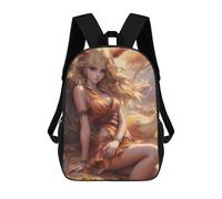 sinyumoney Mochilas Infantiles Impresas En 3D Fox Spirit Elegance Dress Mochilas Mochilas De Moda Casual Mochila De Día Bonitas Bolsas De Viaje Mochila Casual Para Exteriores Para Niño Y Niña