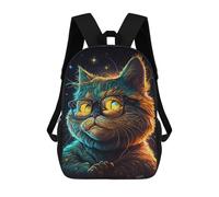 sinyumoney Mochilas Infantiles Impresas En 3D Galactic Cat Glasses Art Print Mochilas Mochilas De Moda Casual Mochila De Día Bonitas Bolsas De Viaje Mochila Casual Para Exteriores Para Niño Y Niña