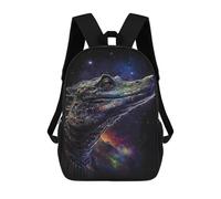 sinyumoney Mochilas Infantiles Impresas En 3D Galactic Crocodile Art Print-4 Mochilas Mochilas De Moda Casual Mochila De Día Bonitas Bolsas De Viaje Mochila Casual Para Exteriores Para Niño Y Niña