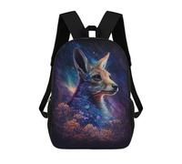 sinyumoney Mochilas Infantiles Impresas En 3D Galactic Fox with Flowers -1 Mochilas Mochilas De Moda Casual Mochila De Día Bonitas Bolsas De Viaje Mochila Casual Para Exteriores Para Niño Y Niña