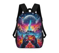 sinyumoney Mochilas Infantiles Impresas En 3D Galactic Gaming Odyssey -1 Mochilas Escolares Para Niños Y Niñas Mochilas De Viaje Bolsas Para Libros Para La Escuela O Viajes 17inch