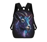sinyumoney Mochilas Infantiles Impresas En 3D Galactic Goat Portrait -2 Mochilas Mochilas De Moda Casual Mochila De Día Bonitas Bolsas De Viaje Mochila Casual Para Exteriores Para Niño Y Niña