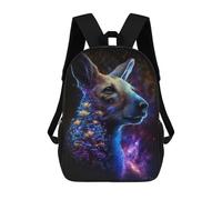 sinyumoney Mochilas Infantiles Impresas En 3D Galactic Kangaroo with Flowers -1 Mochilas Mochilas De Moda Casual Mochila De Día Bonitas Bolsas De Viaje Mochila Casual Para Exteriores Para Niño Y Niña