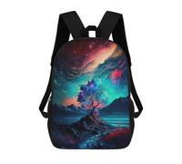 sinyumoney Mochilas Infantiles Impresas En 3D Galactic Tree Dreamscape -2 Mochila Escolar Infantil Linda Mochila Informal Para Exteriores Para Niños Estudiantes De Secundaria 17inch