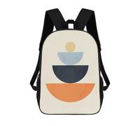 sinyumoney Mochilas Infantiles Impresas En 3D Geometric Shapes C Mochila Escolar Infantil Linda Mochila Informal Para Exteriores Para Niños Estudiantes De Secundaria 17inch