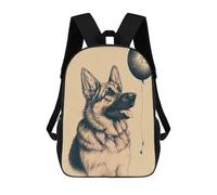 sinyumoney Mochilas Infantiles Impresas En 3D German Shepherd Balloon Mochilas Para Libros Para Niños Y Niñas Mochila Escolar Infantil Con Bolsillos Grandes Para Niños 17inch