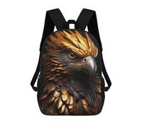 sinyumoney Mochilas Infantiles Impresas En 3D Gold Eagle in Black Mochilas Escolares Para Niños Y Niñas Mochilas De Viaje Bolsas Para Libros Para La Escuela O Viajes 17inch