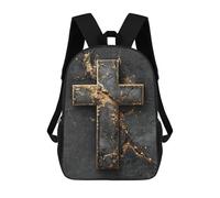 sinyumoney Mochilas Infantiles Impresas En 3D Golden Cross Wall Art Decor-1 Mochilas Mochilas De Moda Casual Mochila De Día Bonitas Bolsas De Viaje Mochila Casual Para Exteriores Para Niño Y Niña