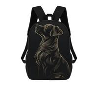 sinyumoney Mochilas Infantiles Impresas En 3D Golden Line Dog Mochilas Escolares Para Niños Y Niñas Mochilas De Viaje Bolsas Para Libros Para La Escuela O Viajes 17inch