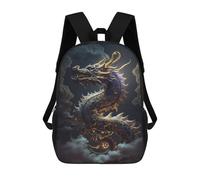 sinyumoney Mochilas Infantiles Impresas En 3D Golden Serpent in Clouds Mochilas Escolares Para Niños Y Niñas Mochilas De Viaje Bolsas Para Libros Para La Escuela O Viajes 17inch