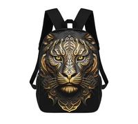 sinyumoney Mochilas Infantiles Impresas En 3D Golden Tiger Portrait-2 Mochila Escolar Infantil Linda Mochila Informal Para Exteriores Para Niños Estudiantes De Secundaria 17inch