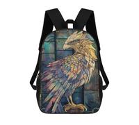 sinyumoney Mochilas Infantiles Impresas En 3D Griffin Retro Gold Glass Mochila Escolar Infantil Linda Mochila Informal Para Exteriores Para Niños Estudiantes De Secundaria 17inch