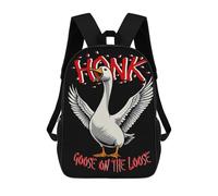 sinyumoney Mochilas Infantiles Impresas En 3D Honk Goose on The Loose Mochilas Para Libros Para Niños Y Niñas Mochila Escolar Infantil Con Bolsillos Grandes Para Niños 17inch