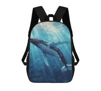 sinyumoney Mochilas Infantiles Impresas En 3D Humpback Whale Underwater Mochila Escolar Infantil Linda Mochila Informal Para Exteriores Para Niños Estudiantes De Secundaria 17inch