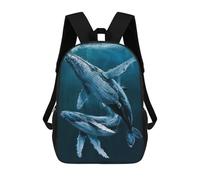 sinyumoney Mochilas Infantiles Impresas En 3D Humpback Whales Mochila Escolar Infantil Linda Mochila Informal Para Exteriores Para Niños Estudiantes De Secundaria 17inch
