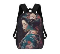 sinyumoney Mochilas Infantiles Impresas En 3D Japanese Geisha Mochila Escolar Infantil Linda Mochila Informal Para Exteriores Para Niños Estudiantes De Secundaria 17inch