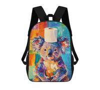 sinyumoney Mochilas Infantiles Impresas En 3D Koala with Toilet Paper Hat Mochila Escolar Infantil Linda Mochila Informal Para Exteriores Para Niños Estudiantes De Secundaria 17inch